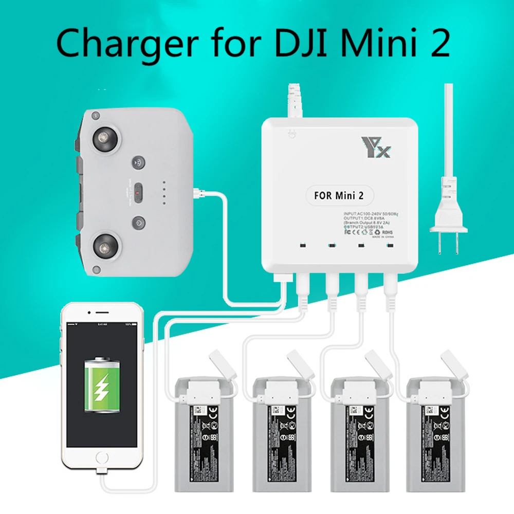For DJI Mini 2 Drone 6 in1 Battery Charger USB Port Intelligent Charging Adapter Four Specifications Are Available High Quality
For DJI Mini 2 Drone 6 in1 Battery Charger USB Port Intelligent Charging Adapter Four Specifications Are Available High Quality