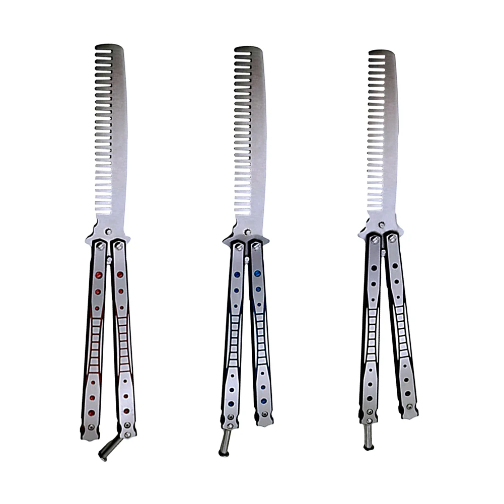 Foldable Comb Stainless Steel Practice Training Butterfly Comb Beard Moustache Brushes Hairdressing Styling Tool
Foldable Comb Stainless Steel Practice Training Butterfly Comb Beard Moustache Brushes Hairdressing Styling Tool