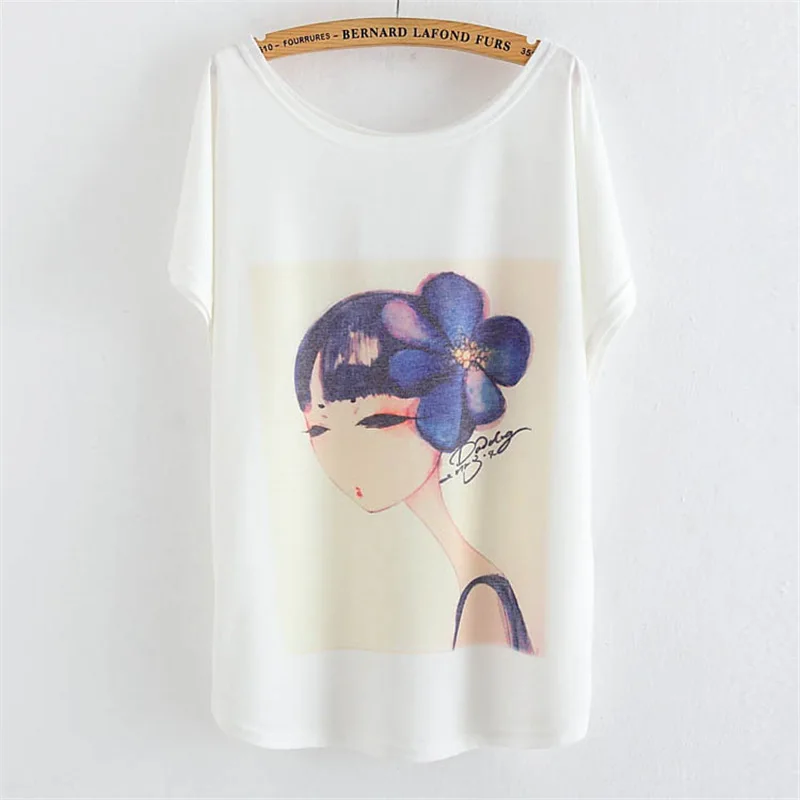 Summer Women Tees Cartoon Animal Print Short Sleeve Cotton Batwing Sleeve Female Tshrits O-neck Kawaii Harajuku LadIes T-shirt 
Summer Women Tees Cartoon Animal Print Short Sleeve Cotton Batwing Sleeve Female Tshrits O-neck Kawaii Harajuku LadIes T-shirt