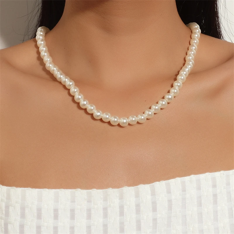 Bohemian Simple Imitation Pearl Beaded Necklace Trend Personality Elegant Clavicle Chain Ladies Sweater Chain Jewelry Female
Bohemian Simple Imitation Pearl Beaded Necklace Trend Personality Elegant Clavicle Chain Ladies Sweater Chain Jewelry Female