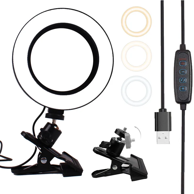 6 Inch Selfie Ring Light for Laptop Computer Desktop Youtube, Ring Lamp Video Conference Lighting Kit Desktop Clip Lights
6 Inch Selfie Ring Light for Laptop Computer Desktop Youtube, Ring Lamp Video Conference Lighting Kit Desktop Clip Lights