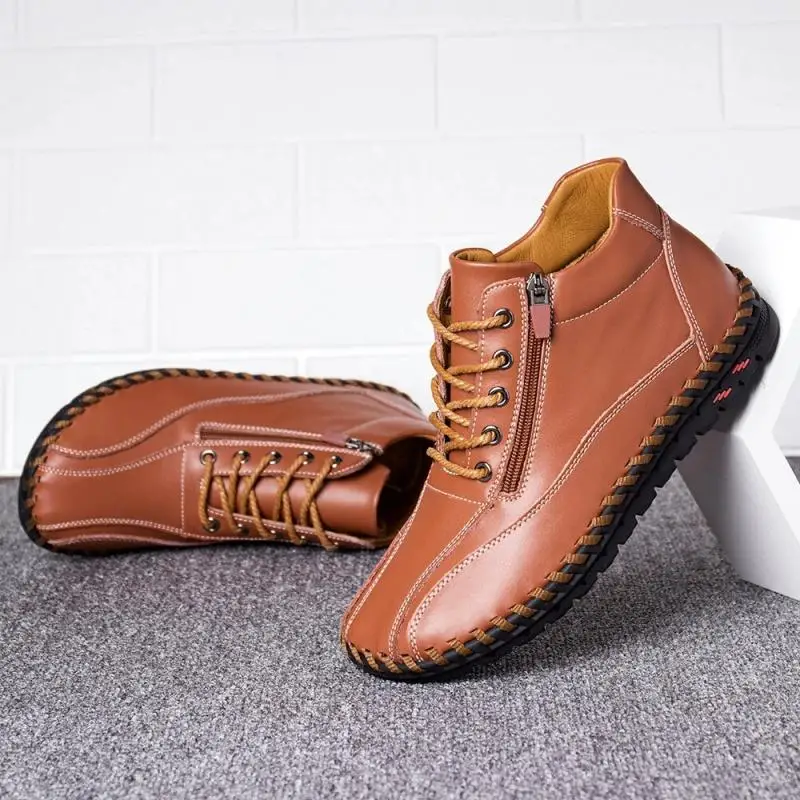 Мужские ботильоны из искусственной кожи, Осенняя обувь с высоким верхом, на шнуровке, мужская обувь, мужская обувь на плоской подошве, повсе...
Мужские ботильоны из искусственной кожи, Осенняя обувь с высоким верхом, на шнуровке, мужская обувь, мужская обувь на плоской подошве, повсе...