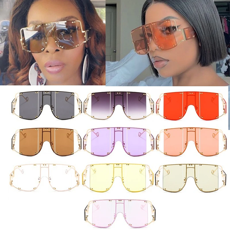 Wholesale One Piece Hollow Oversized Square Sunglasses For Women Rivet Alloy Punk Sun Glasses Men Gradient Uv400 Hip Hop Shades
Wholesale One Piece Hollow Oversized Square Sunglasses For Women Rivet Alloy Punk Sun Glasses Men Gradient Uv400 Hip Hop Shades