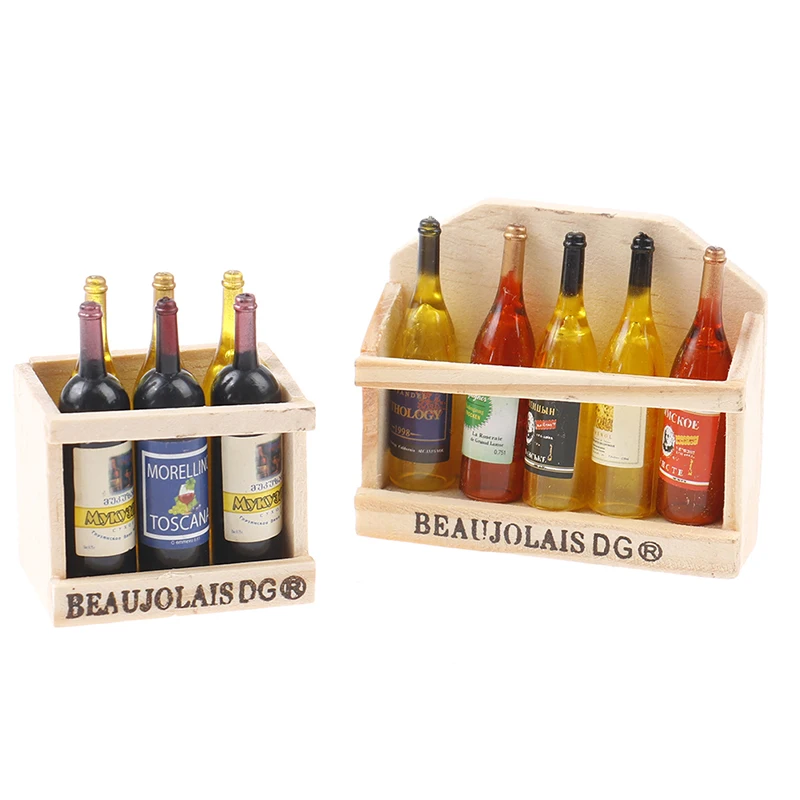 1Pcs 1/12 Dollhouse Miniature Accessories Mini Wine Bottle Set with Box Simulation Drinks Model Toys for Doll House Decoration
1Pcs 1/12 Dollhouse Miniature Accessories Mini Wine Bottle Set with Box Simulation Drinks Model Toys for Doll House Decoration