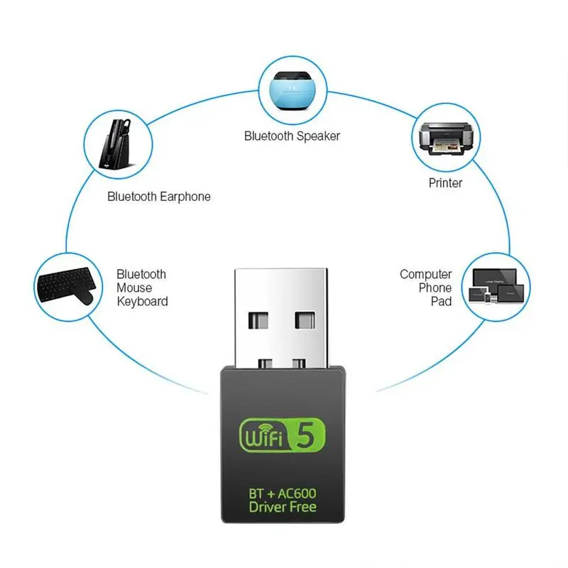 2.4G Bluetooth V4.0 Network Card Transmitter Wireless Receiver Adapter 600Mbps WiFi USB Adapter WiFi Bluetooth C3H6
2.4G Bluetooth V4.0 Network Card Transmitter Wireless Receiver Adapter 600Mbps WiFi USB Adapter WiFi Bluetooth C3H6
