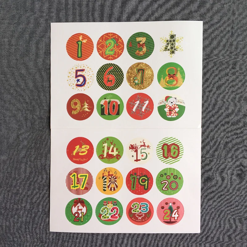 120pcs Merry Christmas Gift Stickers Advent Calendar Number Paper Stickers Navidad DIY Crafts Gift Packaging Labels Decor Tools
120pcs Merry Christmas Gift Stickers Advent Calendar Number Paper Stickers Navidad DIY Crafts Gift Packaging Labels Decor Tools