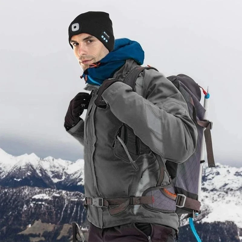 LED Bluetooth Beanie Hat with LED Headlight Lighted Beanie Cap Rechargeable with Wireless Bluetooth Winter Warm Knit Hat BHD2
LED Bluetooth Beanie Hat with LED Headlight Lighted Beanie Cap Rechargeable with Wireless Bluetooth Winter Warm Knit Hat BHD2