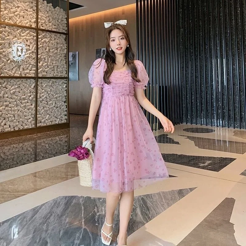 Vintage Floral Fairy Dress Women Sweet Mesh Elegant Long Strappy Dress Female Summer Casual Beach Evening Party Dress 2021 New
Vintage Floral Fairy Dress Women Sweet Mesh Elegant Long Strappy Dress Female Summer Casual Beach Evening Party Dress 2021 New