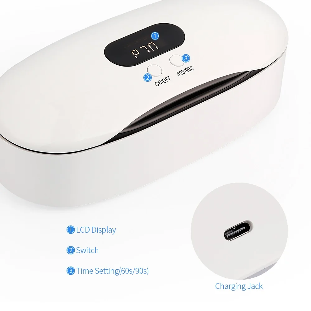 Electric UV Sterilizer Box for Glasses Phone Jewellery Key Disinfection Sterilizer for Nail Salon Manicure Makeup Tools
Electric UV Sterilizer Box for Glasses Phone Jewellery Key Disinfection Sterilizer for Nail Salon Manicure Makeup Tools