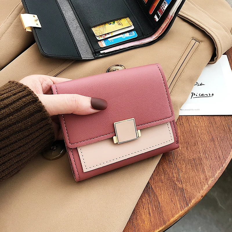 Wallet Women Small Cute Short Wallet Patchwork Credit&Bank Card Holder Wallets Zipper Purses Female Coin Purse
Wallet Women Small Cute Short Wallet Patchwork Credit&Bank Card Holder Wallets Zipper Purses Female Coin Purse