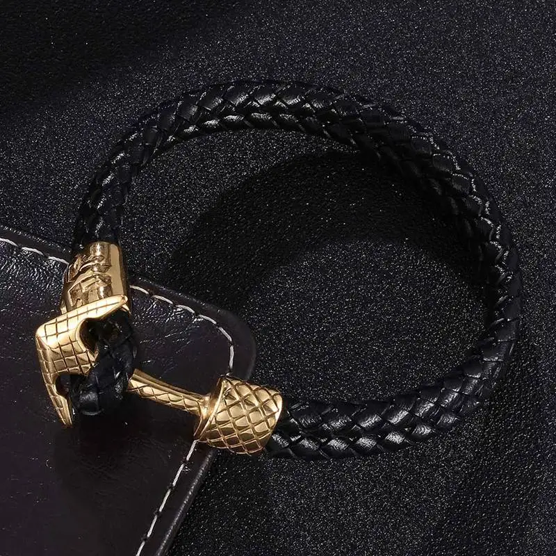 Trendy Men's Jewelry Black Double Layer Braided Leather Bracelet Stainless Steel Anchor Handmade Bracelets Bangles Gifts SP0759
Trendy Men's Jewelry Black Double Layer Braided Leather Bracelet Stainless Steel Anchor Handmade Bracelets Bangles Gifts SP0759