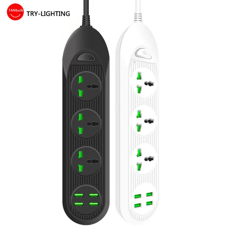 Smart Socket power ac 110V-240V Power Strip 10A Universal Outlets 4 USB Charger Ports 200CM Extension 3 PCS Socket Plug
Smart Socket power ac 110V-240V Power Strip 10A Universal Outlets 4 USB Charger Ports 200CM Extension 3 PCS Socket Plug