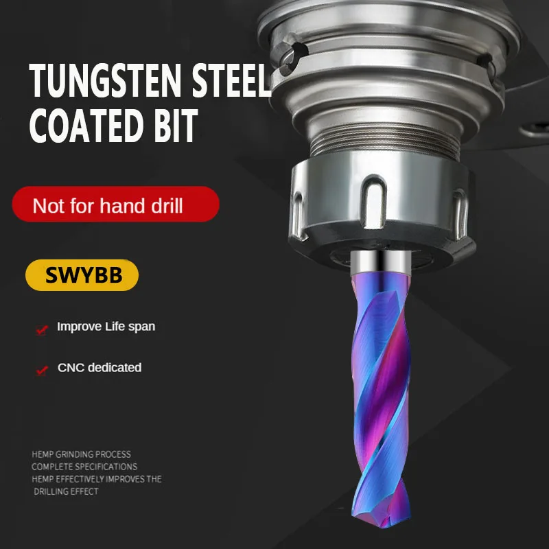 Super Hard Alloy Drill Bit Coated Carbide Tungsten Steel Drill CNC1 2 3 4 5 6 8 9 10mm Straight Shank Black Steel Twist Srill
Super Hard Alloy Drill Bit Coated Carbide Tungsten Steel Drill CNC1 2 3 4 5 6 8 9 10mm Straight Shank Black Steel Twist Srill