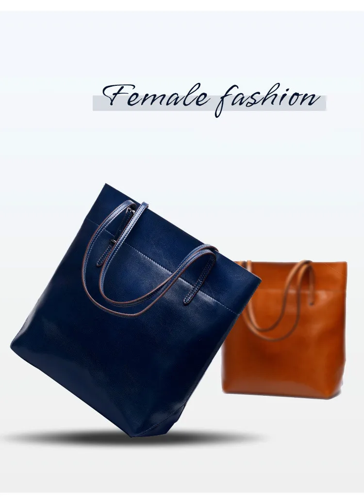 Women's Leather Bag Fashion Waxed Leather Bucket Bag Simple Shoulder with Handbag 2020 Women's General Shopping Bag
Women's Leather Bag Fashion Waxed Leather Bucket Bag Simple Shoulder with Handbag 2020 Women's General Shopping Bag