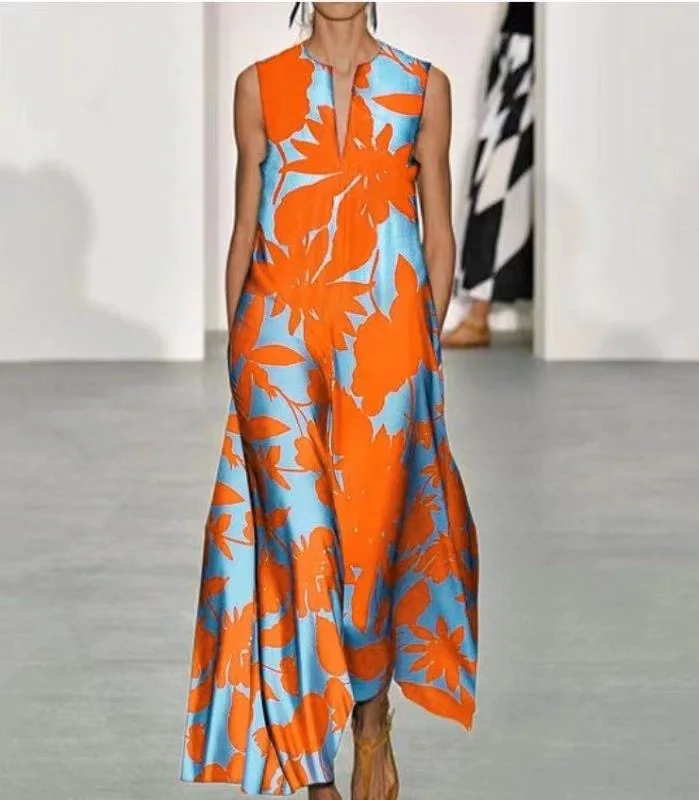 Elegant Print Bohemian Summer Dress 2021 Spaghetti Strap Sleeveless Dress Office Lady V-neck Ankle-Length Party Dress Vestidos
Elegant Print Bohemian Summer Dress 2021 Spaghetti Strap Sleeveless Dress Office Lady V-neck Ankle-Length Party Dress Vestidos