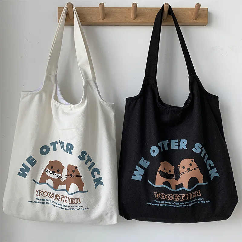 Cute Squirrel Canvas Bag Women's Single Shoulder Vest Style Japanese Harajuku Shopping Bag Fresh Handbag Popular
Cute Squirrel Canvas Bag Women's Single Shoulder Vest Style Japanese Harajuku Shopping Bag Fresh Handbag Popular