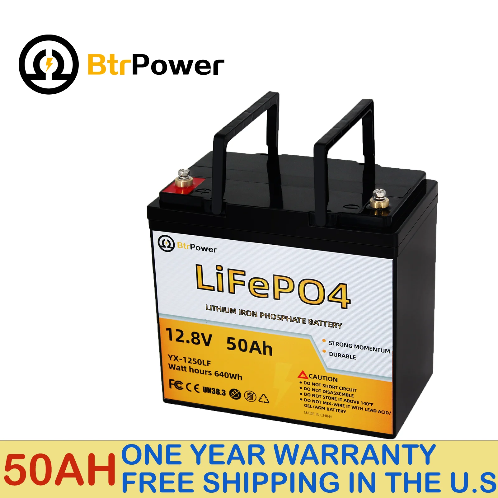 Аккумулятор LiFePO4 12 В 50 А 5 зарядное устройство BMS высокотемпературная стойкость