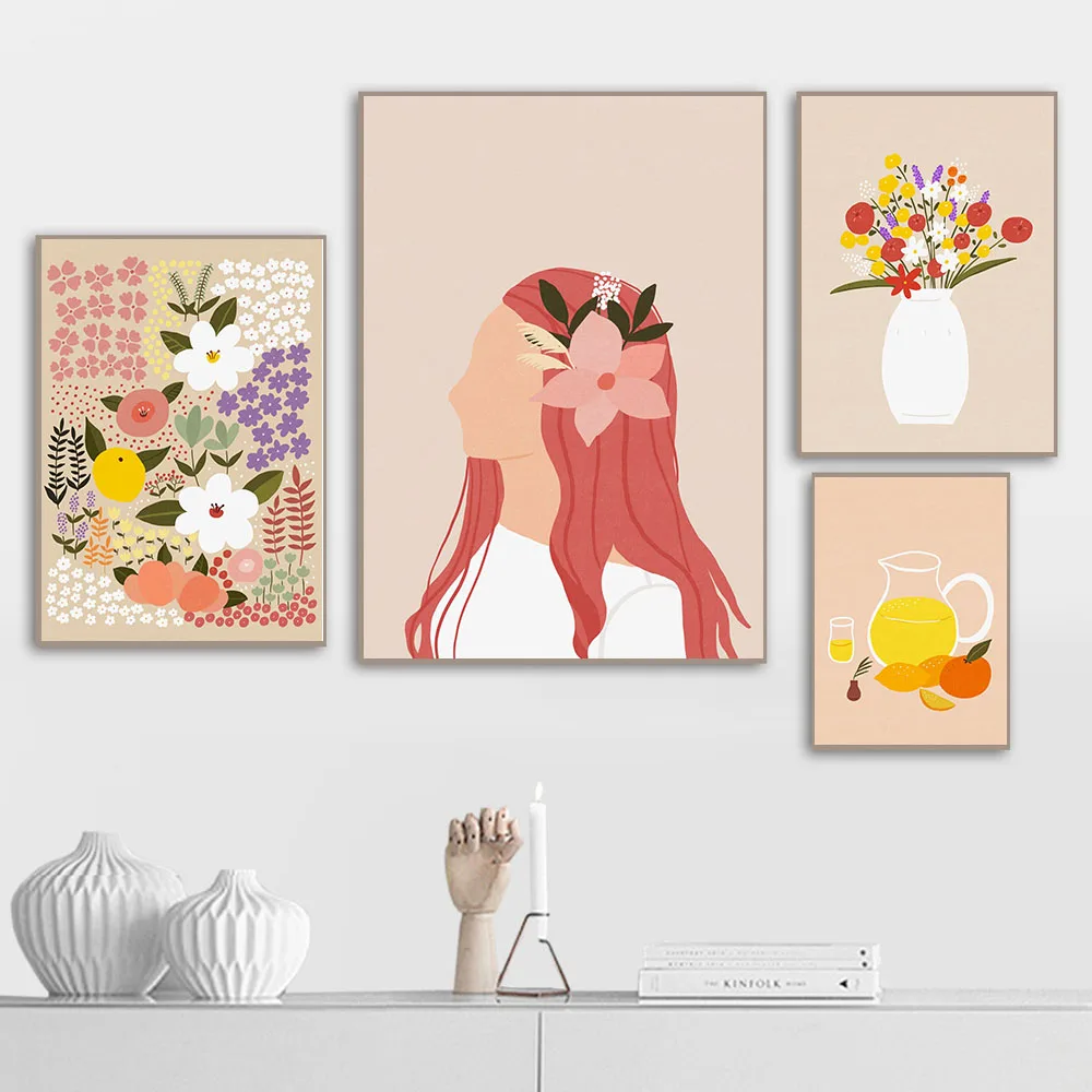 Boho Girl Flowers Scandinavian Canvas Painting Art Nordic Posters and Prints Wall Pictures for Living Room Decoration Frameless
Boho Girl Flowers Scandinavian Canvas Painting Art Nordic Posters and Prints Wall Pictures for Living Room Decoration Frameless