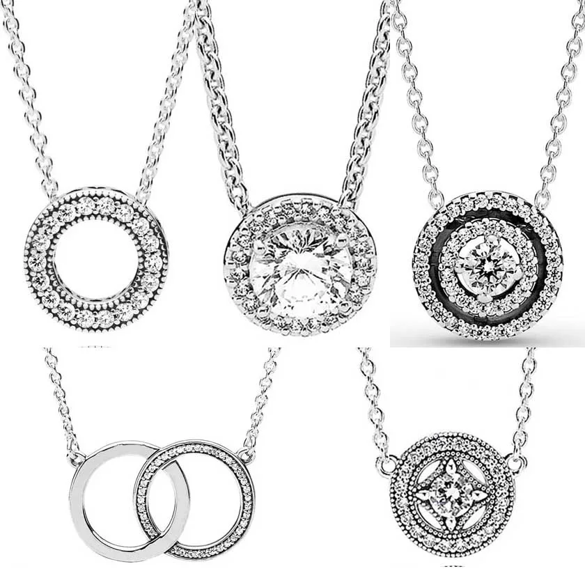Original 925 Sterling Silver Double Halo Classic Elegance Entwined Circles Collier Necklace For Popular Bead Charm DIY Jewelry
Original 925 Sterling Silver Double Halo Classic Elegance Entwined Circles Collier Necklace For Popular Bead Charm DIY Jewelry