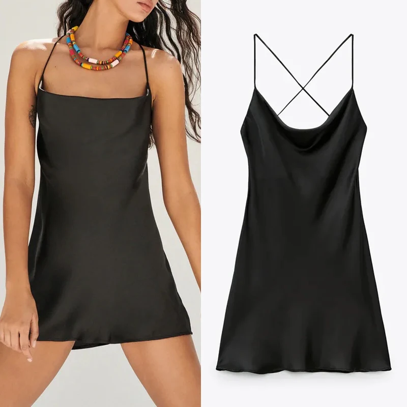 2021 Black Dress Woman Satin Slip White Mini Summer Dress Women Strap Backless Short Sexy Dress Club Night Dress Spaghetti Strap
2021 Black Dress Woman Satin Slip White Mini Summer Dress Women Strap Backless Short Sexy Dress Club Night Dress Spaghetti Strap