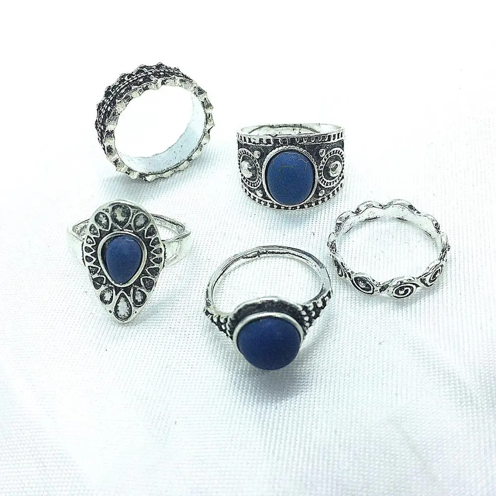 Boho Vintage Blue Gem Knuckle Rings Set For Women Finger Ring Female Bohemian Ring Fashion Jewelry Gift
Boho Vintage Blue Gem Knuckle Rings Set For Women Finger Ring Female Bohemian Ring Fashion Jewelry Gift