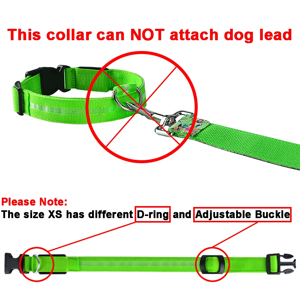 Dog Safety Night Light Anti-Lost/ Car Accident Avoid For Pet Accessories Luminous Collar Nylon LED Pet Dog Collar USB Charging
Dog Safety Night Light Anti-Lost/ Car Accident Avoid For Pet Accessories Luminous Collar Nylon LED Pet Dog Collar USB Charging