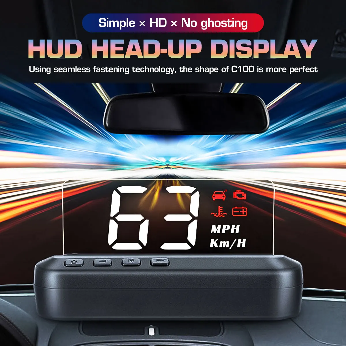 Universal Car Head Up HD Display Digital Speed Projector Security Alarm Updated Version Oil Temp Speedometer Overspeed Warning
Universal Car Head Up HD Display Digital Speed Projector Security Alarm Updated Version Oil Temp Speedometer Overspeed Warning