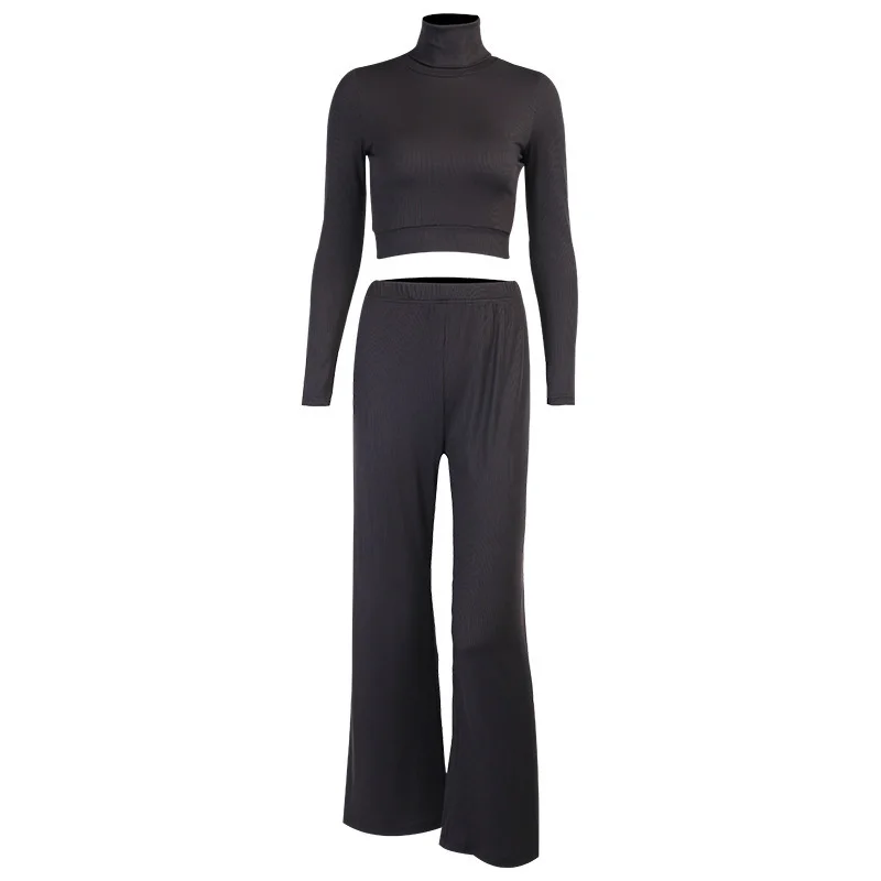 Wide Leg Pant and Crop Top Two Piece Set Long Sleeve Autumn Solid Casial Elegant Turtleneck Minimalist Classic Outfit for Women
Wide Leg Pant and Crop Top Two Piece Set Long Sleeve Autumn Solid Casial Elegant Turtleneck Minimalist Classic Outfit for Women