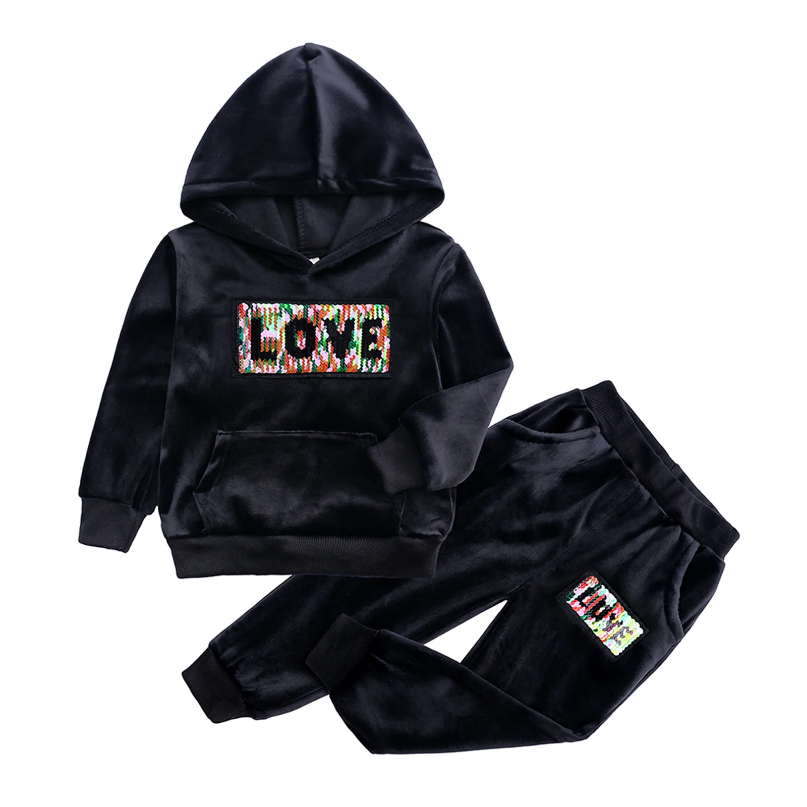 Bmnmsl Children\u2019s T-shirt and Trousers Set Fashion Sequined Letter Long Sleeve Hooded Tops and Long Pants Tracksuit
Bmnmsl Children\u2019s T-shirt and Trousers Set Fashion Sequined Letter Long Sleeve Hooded Tops and Long Pants Tracksuit