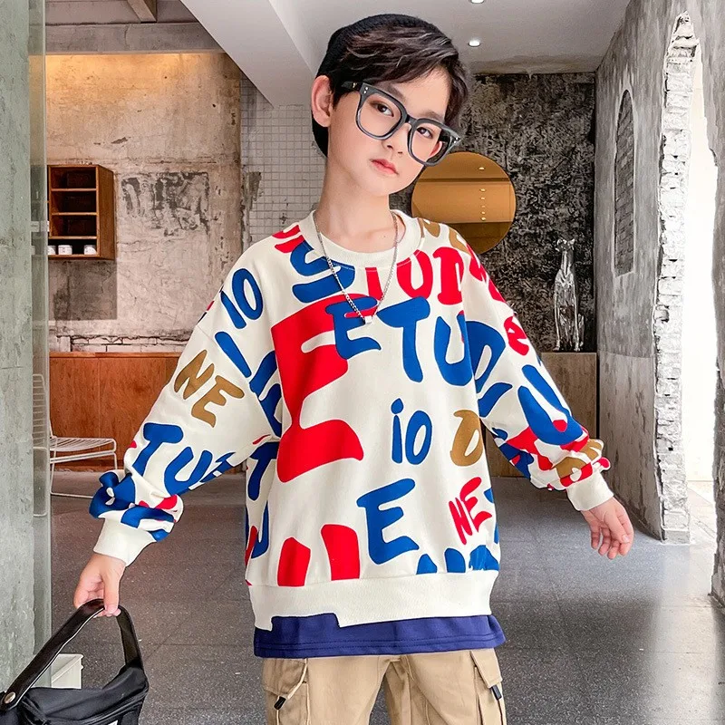 Spring And Autumn Letter Printing O-neck Pullover Children's Sweatshirt Fashion Sweater Children's Cotton Boy Sweatshirt Clothes
Spring And Autumn Letter Printing O-neck Pullover Children's Sweatshirt Fashion Sweater Children's Cotton Boy Sweatshirt Clothes