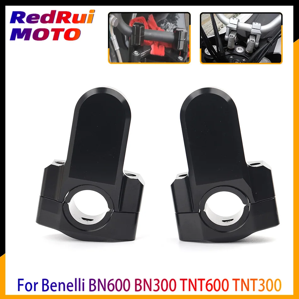 

1 Pair 7/8" Motorcycle CNC Aluminum Handlebars Fat Bar Mount Clamps Risers 2 Inch Pivoting For Benelli BN600 BN300 TNT600 TNT300