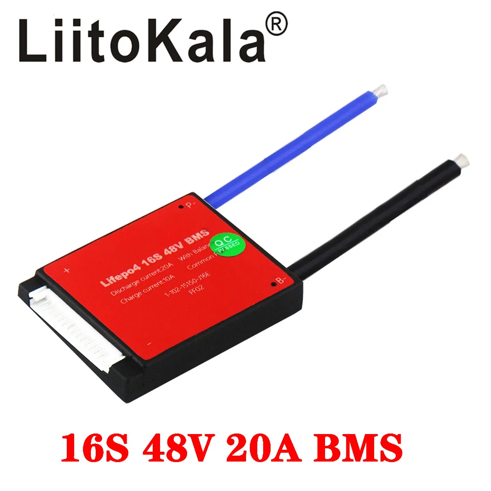 LiitoKala 16S 48V 20A Waterproof BMS Lifepo4 Battery 3.2V 18650 32700 battery protected lithium battery pack
LiitoKala 16S 48V 20A Waterproof BMS Lifepo4 Battery 3.2V 18650 32700 battery protected lithium battery pack
