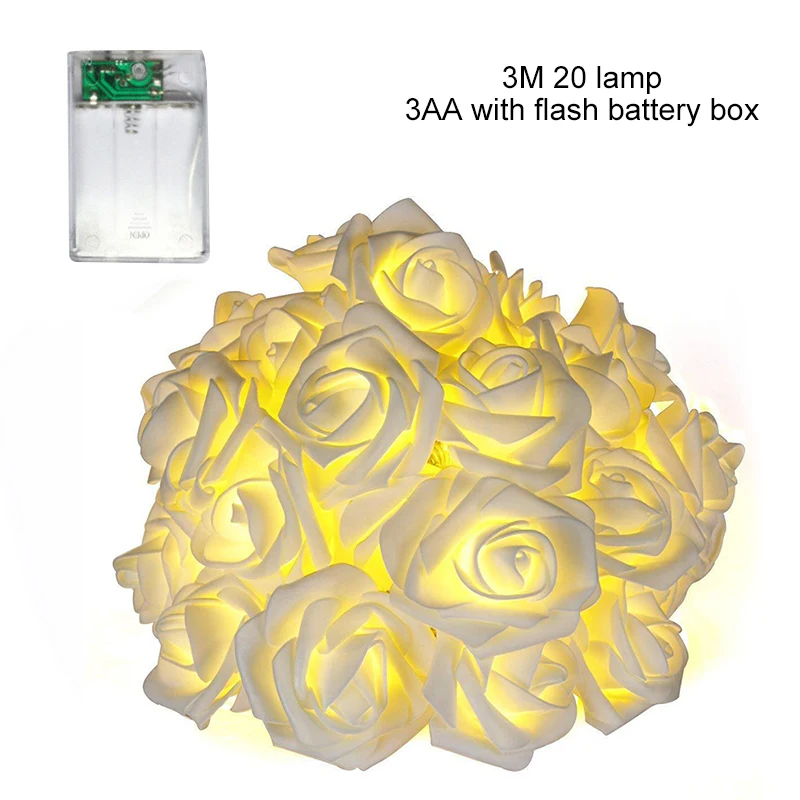Newly 3/6m Christmas Simulation Rose Shape LED Light String Xmas Home Decoration Lamp
Newly 3/6m Christmas Simulation Rose Shape LED Light String Xmas Home Decoration Lamp