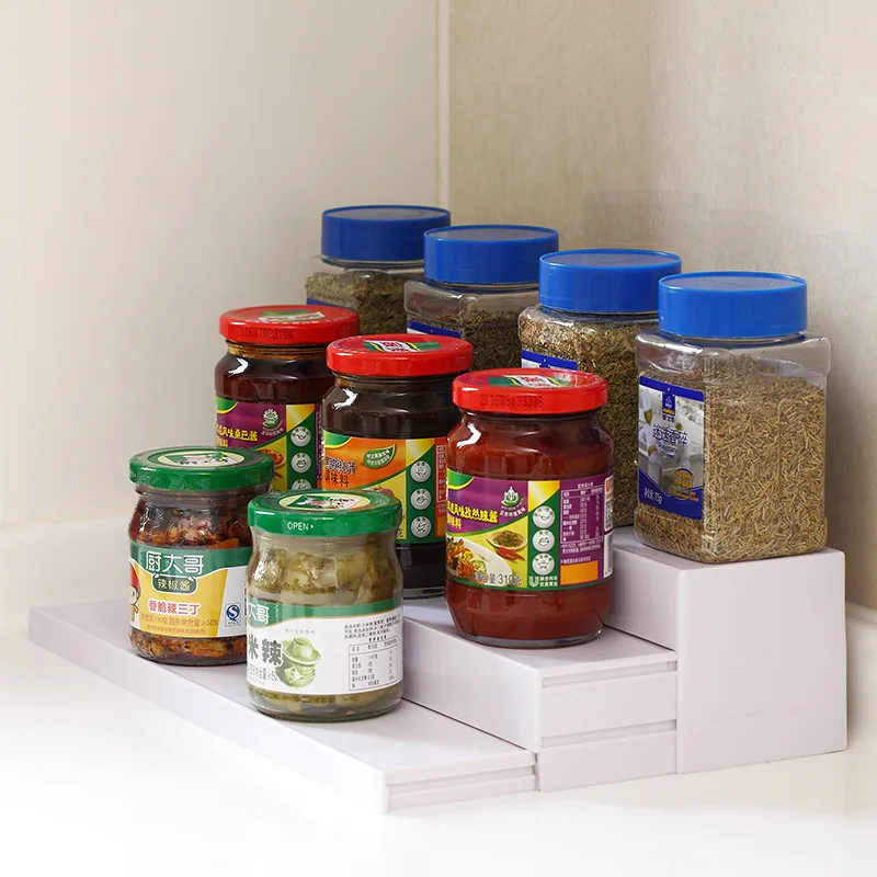 Creative 3 Layer Telescopic Seasoning Rack Plastic Kitchen Corner Space Saving Spices Bottle Organizer Shelf Cutlery Organizer
Creative 3 Layer Telescopic Seasoning Rack Plastic Kitchen Corner Space Saving Spices Bottle Organizer Shelf Cutlery Organizer