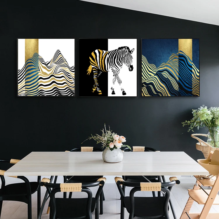 Modern Style Abstract Gold Foil Horse Zebra Animals Canvas Painting Posters And Prints Wall Pictures For Living Room Decor
Modern Style Abstract Gold Foil Horse Zebra Animals Canvas Painting Posters And Prints Wall Pictures For Living Room Decor