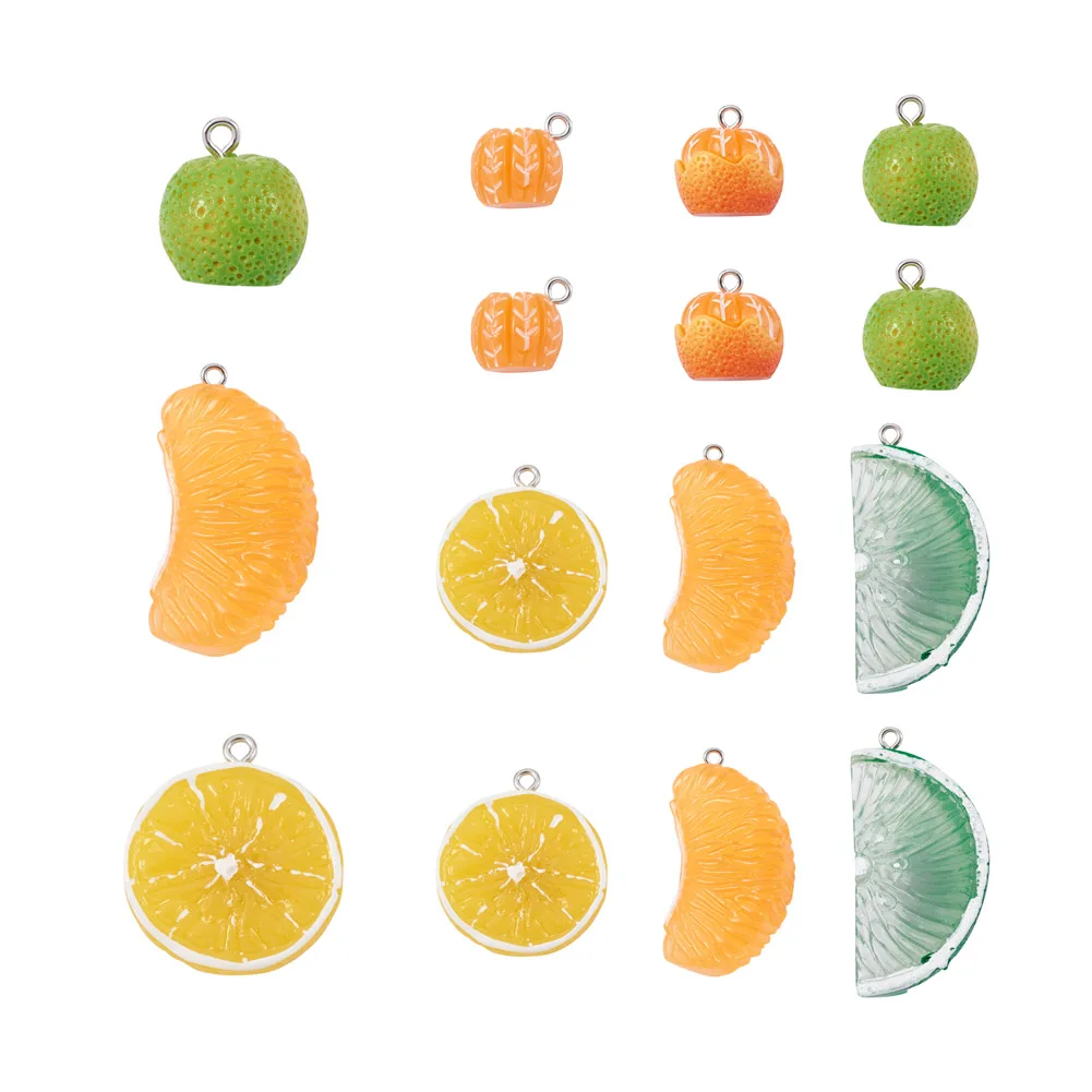 26Pcs Mix Cute 3D Resin Fruit Orange Lemon Pendant Charm For Keychain Earring Necklace DIY Craft Jewelry Making Findings
26Pcs Mix Cute 3D Resin Fruit Orange Lemon Pendant Charm For Keychain Earring Necklace DIY Craft Jewelry Making Findings