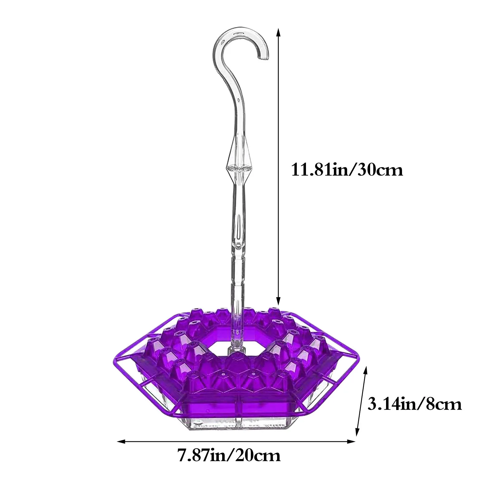 

2PC Sweet bee bird feeder designed with perch and built-in ant moat, easy to fill and clean the outside bird feeder with poles