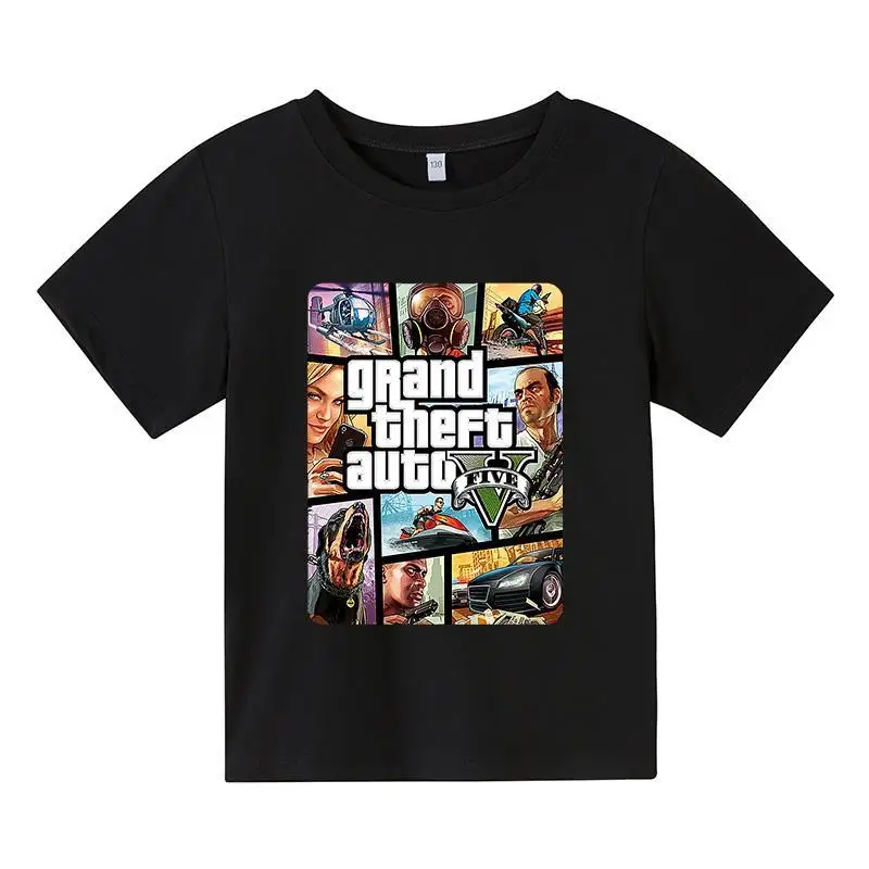 2021 New Grand Theft Auto Game Tops Clothing Gta 5 T Shirt Outwear Costumes Kids Clothes Girls Shirts Boy Summer Anime Tshirt
2021 New Grand Theft Auto Game Tops Clothing Gta 5 T Shirt Outwear Costumes Kids Clothes Girls Shirts Boy Summer Anime Tshirt
