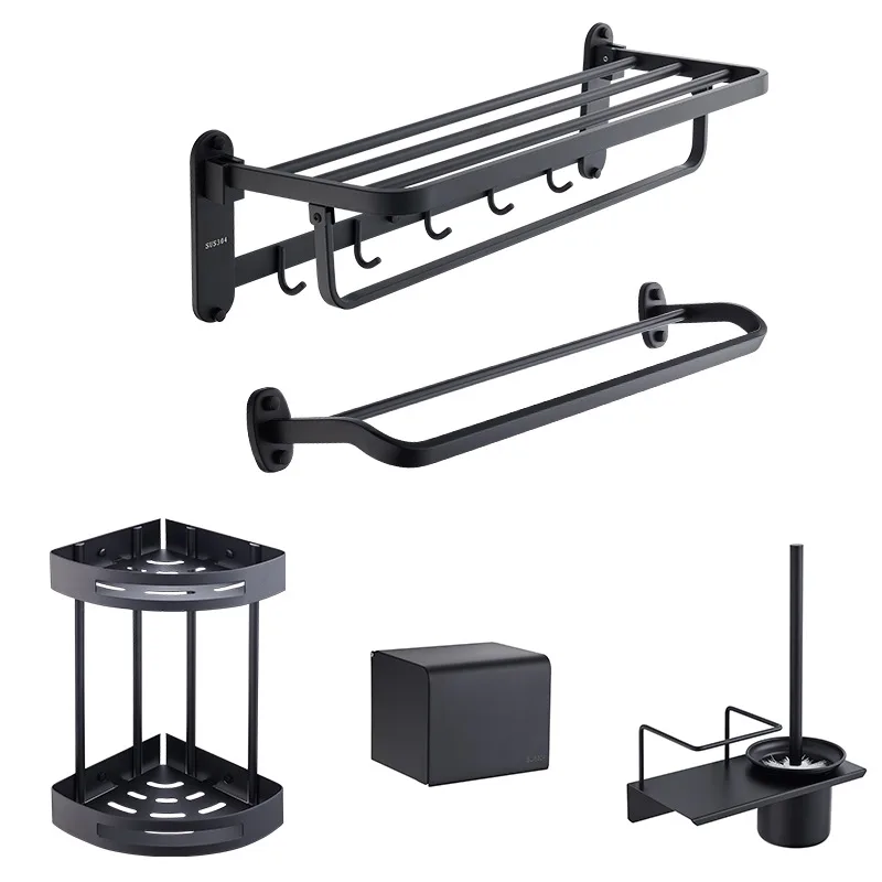Black Loo Brush 304 Stainless Steel Folding Towel Rack Hotel Villa Hi-quality Wall Hanging Nordic Bathroom Hardware Accessories
Black Loo Brush 304 Stainless Steel Folding Towel Rack Hotel Villa Hi-quality Wall Hanging Nordic Bathroom Hardware Accessories