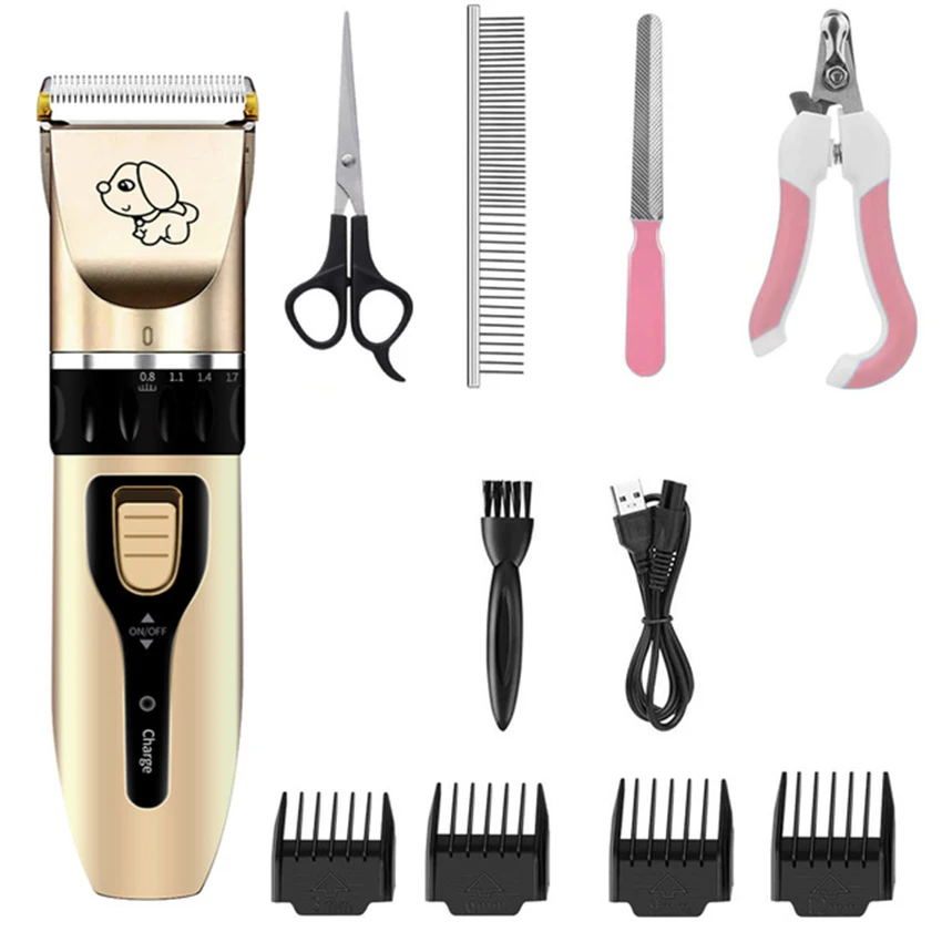 Electric Pet Clipper Dog Hair Trimmer USB Rechargeable Pet Dog Grooming Clipper Set Hair Cutter Animals Fur Cutting Machine Tool
Electric Pet Clipper Dog Hair Trimmer USB Rechargeable Pet Dog Grooming Clipper Set Hair Cutter Animals Fur Cutting Machine Tool