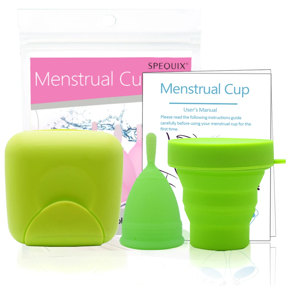 

SPEQUIX Silicone Coletor Copa Menstrual Feminine Period Cup Reusable Menstrual Cup with Travel Box Tampon and Pad Alternative