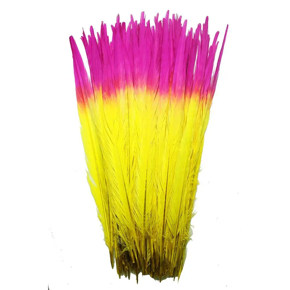100Pcs/lot Two-color Pattern Colored Ringneck Pheasant Tail Feathers for Crafts 40-45cm/16-18" Carnaval DIY Plume Decoration
100Pcs/lot Two-color Pattern Colored Ringneck Pheasant Tail Feathers for Crafts 40-45cm/16-18" Carnaval DIY Plume Decoration