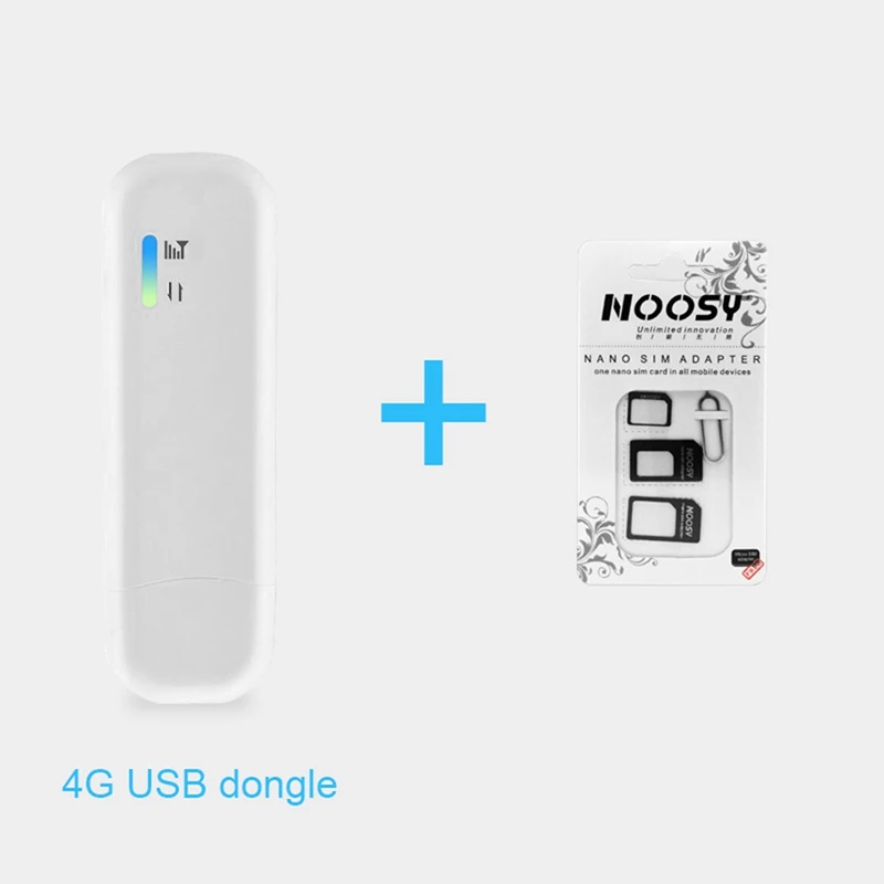 4G Router 4G WiFi USB Dongle Modem 150M with SIM Card Slot Mobile WiFi for Car Wireless Hotspot
4G Router 4G WiFi USB Dongle Modem 150M with SIM Card Slot Mobile WiFi for Car Wireless Hotspot