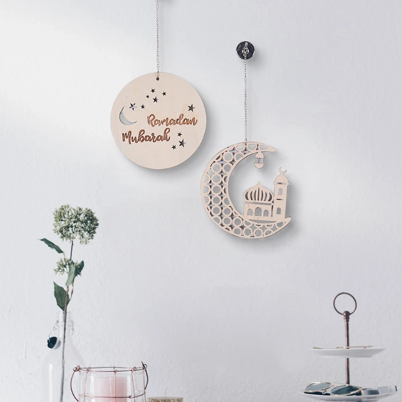 H051 2pcs Wooden Eid Mubarak Hanging Pendant Ramadan Kareem Decoration Castle Moon Ornament
H051 2pcs Wooden Eid Mubarak Hanging Pendant Ramadan Kareem Decoration Castle Moon Ornament