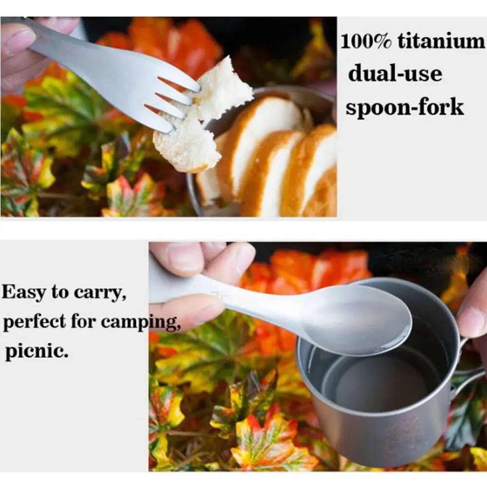 EDC Outdoor Camping Portable Picnic titanium Spoon Tableware titanium alloy Fork Ultralight pure titanium Spork
EDC Outdoor Camping Portable Picnic titanium Spoon Tableware titanium alloy Fork Ultralight pure titanium Spork
