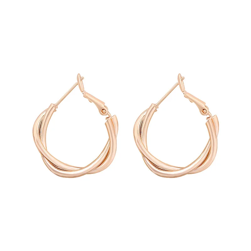 New Women Korean-Style Metal Earring Sins Frosty Style Simple Circle Temperament Stud Earrings
New Women Korean-Style Metal Earring Sins Frosty Style Simple Circle Temperament Stud Earrings
