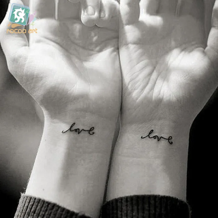 Водостойкая Временная тату-Наклейка на тело буквы Love тату наклейки флэш-тату