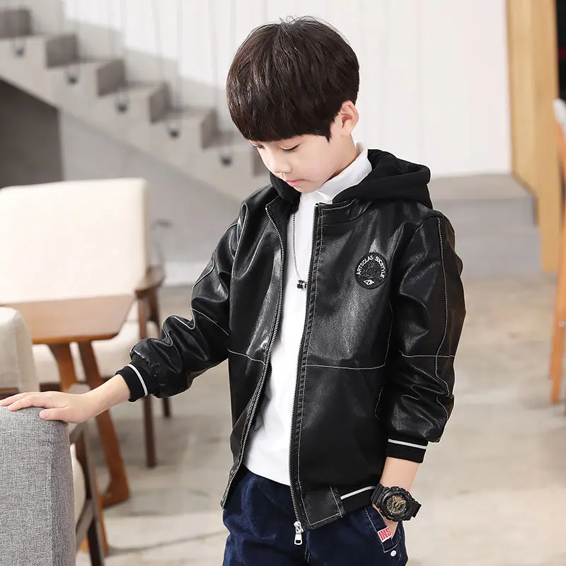 PU Leather Spring & Autumn Jacket For Boy 2021 Korean Version Fashion Coat Western Style Casual Handsome Children's Clothing
PU Leather Spring & Autumn Jacket For Boy 2021 Korean Version Fashion Coat Western Style Casual Handsome Children's Clothing