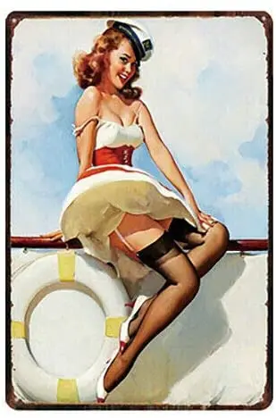 Vintage Metal Tin Sign Pin Up Sexy Girl Man Cave Home Bar Hotel Club Wall Decor Signs 12X8Inch
Vintage Metal Tin Sign Pin Up Sexy Girl Man Cave Home Bar Hotel Club Wall Decor Signs 12X8Inch