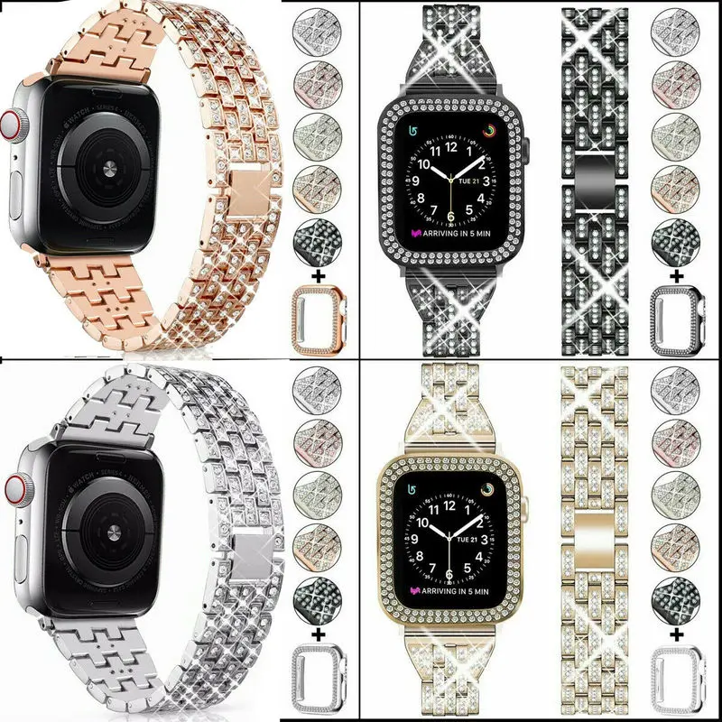 Блестящий чехол со стразами и рамкой для Apple Watch Series 1 2 3 4 5, роскошный чехол из нержавеющей стали для IWatch 44/42/40/38 мм
Блестящий чехол со стразами и рамкой для Apple Watch Series 1 2 3 4 5, роскошный чехол из нержавеющей стали для IWatch 44/42/40/38 мм